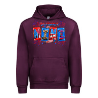 Mauve Wine american mini Urban Hoodie - CowhideDigitalArt