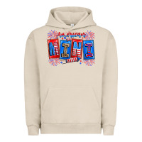 Pigment French Oak american mini Urban Hoodie - CowhideDigitalArt