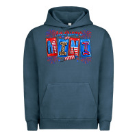 Pigment Midnight Navy american mini Urban Hoodie - CowhideDigitalArt