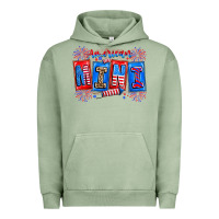 Pigment Oil Green american mini Urban Hoodie - CowhideDigitalArt