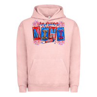 Pigment Salmon american mini Urban Hoodie - CowhideDigitalArt