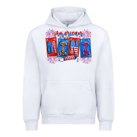 White american mini Urban Hoodie - CowhideDigitalArt