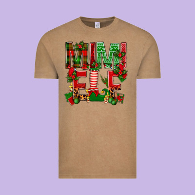 Christmas Mimi Elf Vintage Tee Designed By Bundleandbundleshop