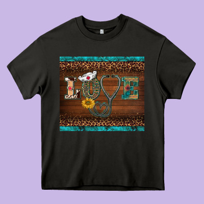 Western Nurse Love Tumbler Heavy Core Tee Designed By Barkaloodesign