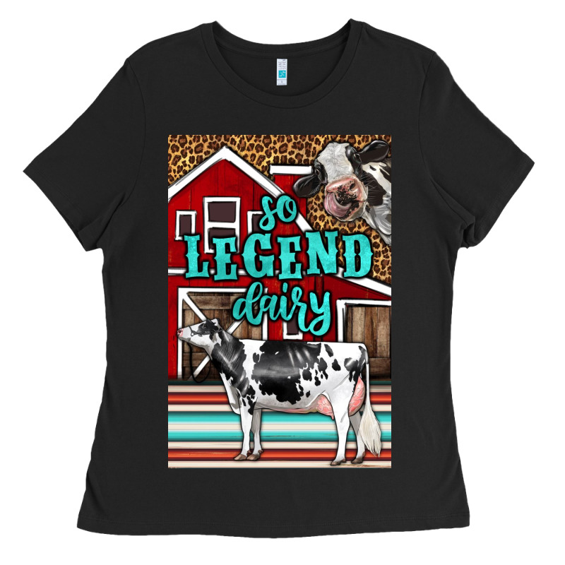Western So Legend Dairy Holstein Cow Ladies Tee by LillyAllenDesigns | Teevron