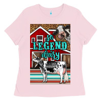 Bubblegum Pink Western So Legend Dairy Holstein Cow Ladies Tee - LillyAllenDesigns