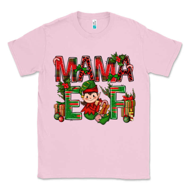 Mama Elf With Gift Christmas Classic Tee by BundleAndBundleShop | Teevron