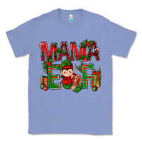 Colony Blue Mama Elf With Gift Christmas Classic Tee - BundleAndBundleShop