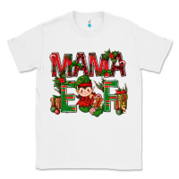 White Mama Elf With Gift Christmas Classic Tee - BundleAndBundleShop