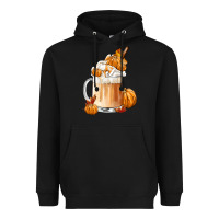 Black Fall Coffee Heavyweight Hoodie - FaDigitalArtStudio