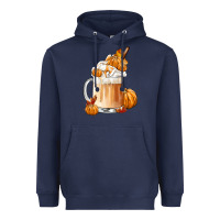 Navy Fall Coffee Heavyweight Hoodie - FaDigitalArtStudio