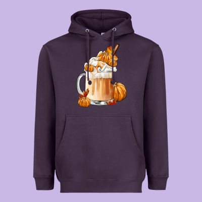Fall Coffee Heavyweight Hoodie Designed By Fadigitalartstudio