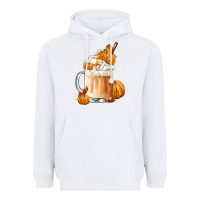 White Fall Coffee Heavyweight Hoodie - FaDigitalArtStudio