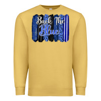 Antique Gold Back the blue brushstrokes Premium Sweatshirt - FaDigitalArtStudio