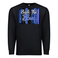 Black Back the blue brushstrokes Premium Sweatshirt - FaDigitalArtStudio