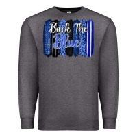 Charcoal Heather Back the blue brushstrokes Premium Sweatshirt - FaDigitalArtStudio