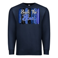Navy Back the blue brushstrokes Premium Sweatshirt - FaDigitalArtStudio