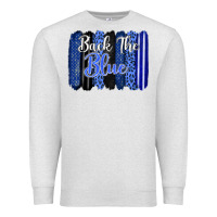 Oatmeal Heather Back the blue brushstrokes Premium Sweatshirt - FaDigitalArtStudio