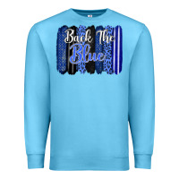 Ocean Blue Back the blue brushstrokes Premium Sweatshirt - FaDigitalArtStudio