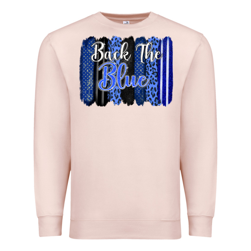 Back The Blue Brushstrokes Premium Sweatshirt by FaDigitalArtStudio | Teevron
