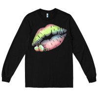Black Pastel Color Easter Lips Long Sleeve Tee - Bettercallsaul