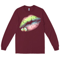 Burgundy Pastel Color Easter Lips Long Sleeve Tee - Bettercallsaul