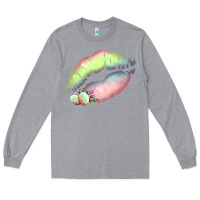 Heather Grey Pastel Color Easter Lips Long Sleeve Tee - Bettercallsaul
