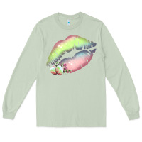Matcha Pastel Color Easter Lips Long Sleeve Tee - Bettercallsaul