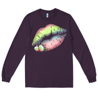 Plum Pastel Color Easter Lips Long Sleeve Tee - Bettercallsaul