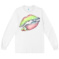 White Pastel Color Easter Lips Long Sleeve Tee - Bettercallsaul