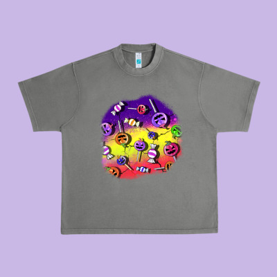 Halloween Candy  Patches Urban Heavy Tee Designed By Bundleandbundleshop