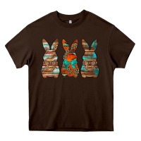 Chocolate Brown western easter bunnies Heavy Core Tee - Jasminsmagicworld