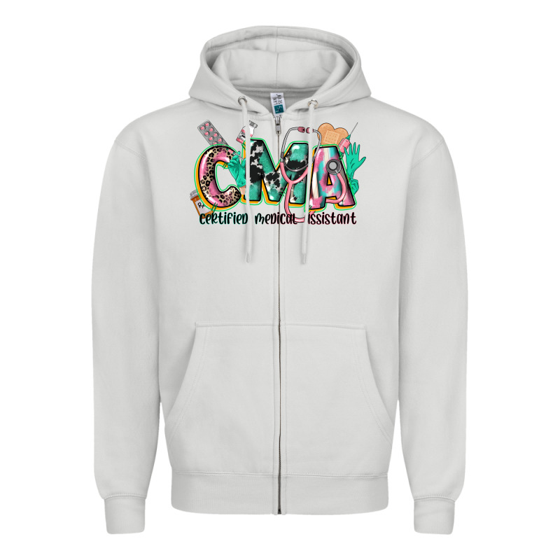 Certified Medical Assistant Zipper Hoodie by CowGirlArtShop | Teevron