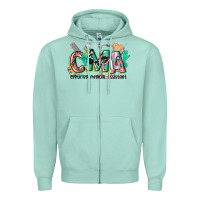 Seafoam certified medical assistant Zipper Hoodie - CowGirlArtShop