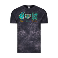 Cloud Black Peace Love Gemstone Vintage Tee - BundleAndBundleShop