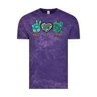 Cloud Purple Peace Love Gemstone Vintage Tee - BundleAndBundleShop