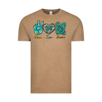 Vintage Coffee Peace Love Gemstone Vintage Tee - BundleAndBundleShop