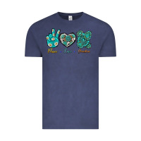Vintage Denim Peace Love Gemstone Vintage Tee - BundleAndBundleShop