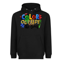 Black Color outside the lines Heavyweight Hoodie - FaDigitalArtStudio