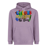 Lavender Color outside the lines Heavyweight Hoodie - FaDigitalArtStudio