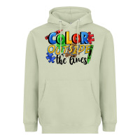 Matcha Color outside the lines Heavyweight Hoodie - FaDigitalArtStudio