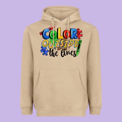 Color Outside The Lines Heavyweight Hoodie Designed By Fadigitalartstudio