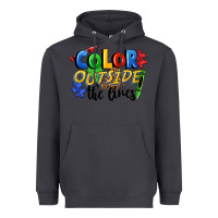 Smoke Color outside the lines Heavyweight Hoodie - FaDigitalArtStudio