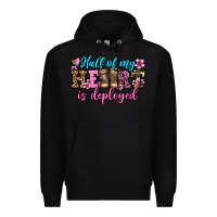 Black half of my haert is deployed olivia Premium Hoodie - OliviaCreatesArt