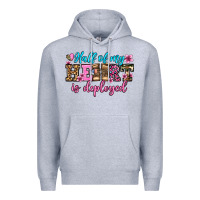 Heather Grey half of my haert is deployed olivia Premium Hoodie - OliviaCreatesArt