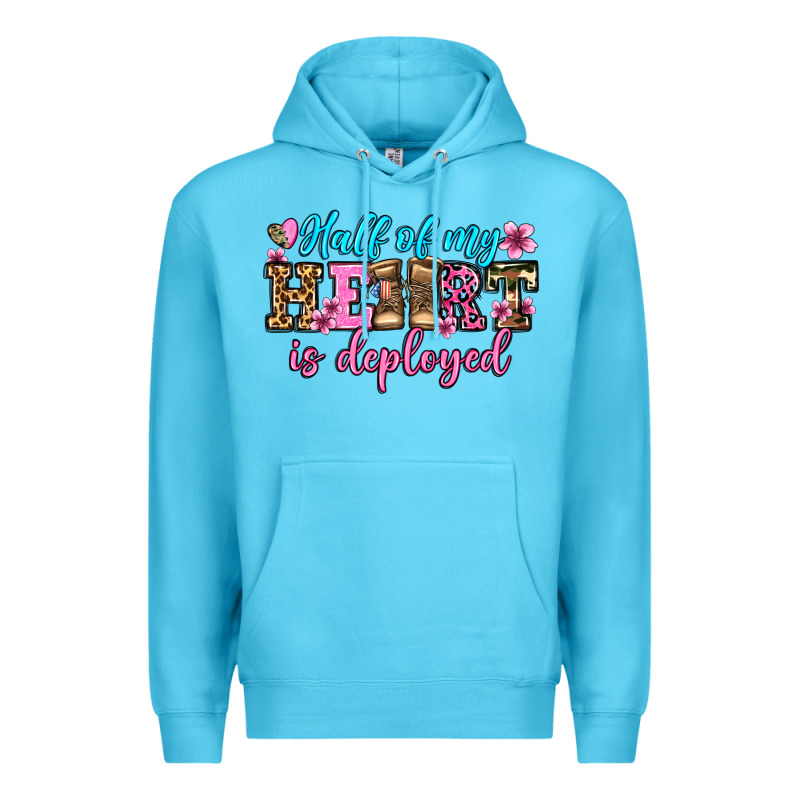 Half Of My Haert Is Deployed Olivia Premium Hoodie by OliviaCreatesArt | Teevron