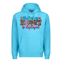 Ocean Blue half of my haert is deployed olivia Premium Hoodie - OliviaCreatesArt