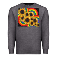 Charcoal Heather Pride sunflower tumbler Premium Sweatshirt - FaDigitalArtStudio