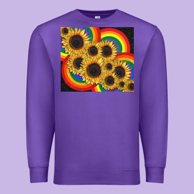 Pride Sunflower Tumbler Premium Sweatshirt Designed By Fadigitalartstudio