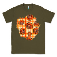 Army Green Thanksgiving Turkey With Tartan Patch Classic Tee - BundleAndBundleShop